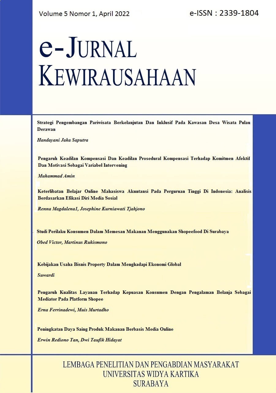 					Lihat Vol 5 No 1 (2022): E-Jurnal Kewirausahaan
				