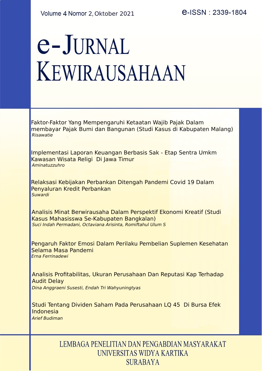 					Lihat Vol 4 No 2 (2021): E-Jurnal Kewirausahaan
				